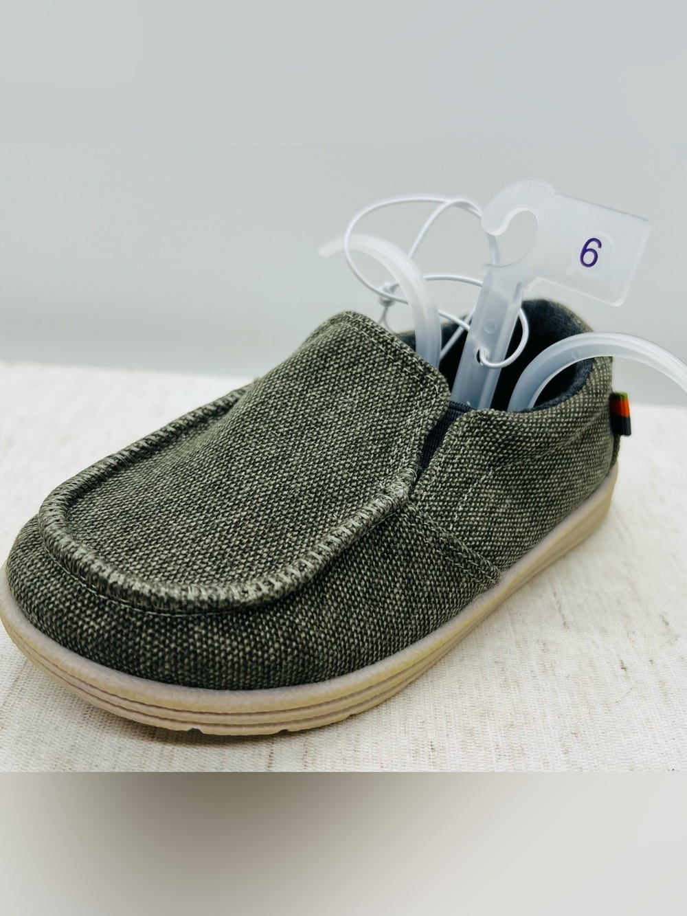 New Cat & Jack BOYS SLIP ON Loafer Size 6 SINGLE LEFT ONLY Amputee olive green
